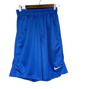 Nike Mens Basketball Shorts Medium Drawstring Activewear Athleisure Swoosh Blue